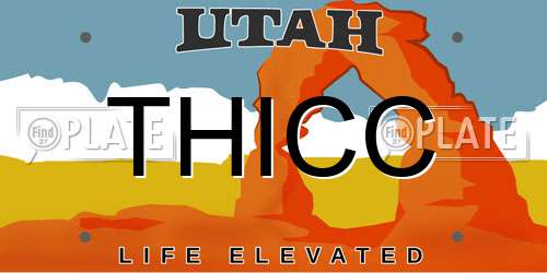 THICC Utah License Plate