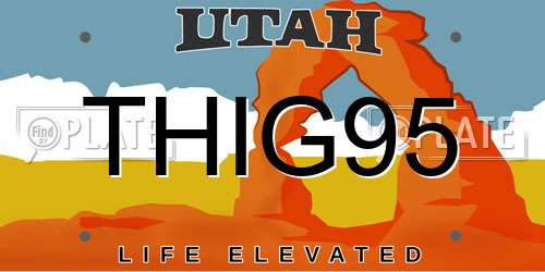 THIG95 Utah License Plate
