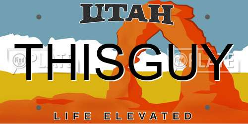 THISGUY Utah License Plate