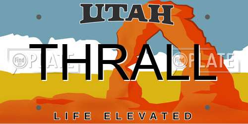 THRALL Utah License Plate