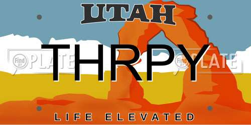 THRPY Utah License Plate