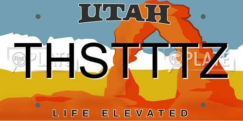 THSTTTZ Utah License Plate