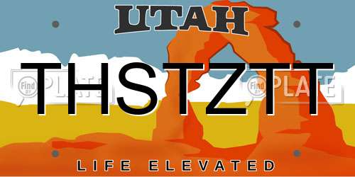 THSTZTT Utah License Plate