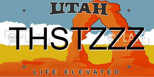 THSTZZZ Utah License Plate