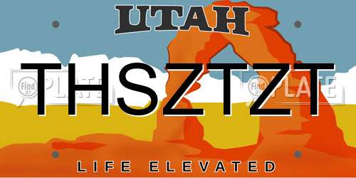 THSZTZT Utah License Plate