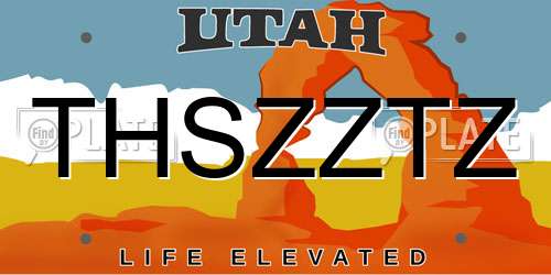 THSZZTZ Utah License Plate