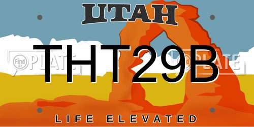 THT29B Utah License Plate