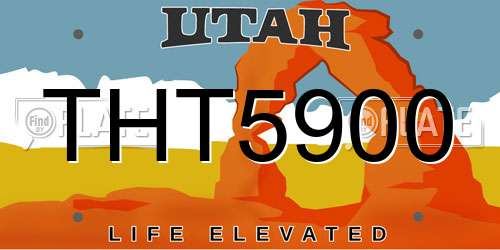 THT5900 Utah License Plate