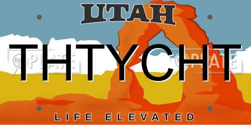 THTYCHT Utah License Plate