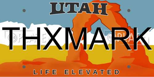 THXMARK Utah License Plate
