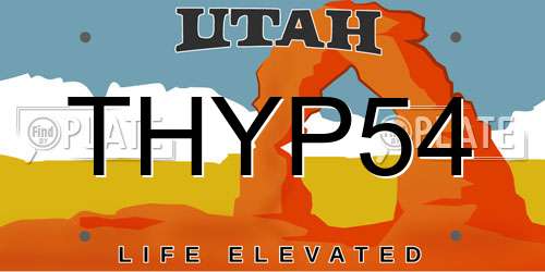 THYP54 Utah License Plate