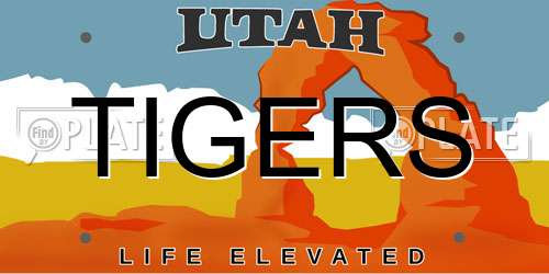 TIGERS Utah License Plate