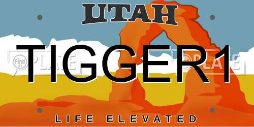 TIGGER1 Utah License Plate