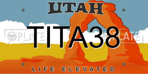 TITA38 Utah License Plate