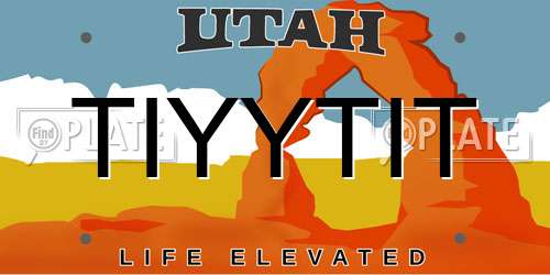 TIYYTIT Utah License Plate