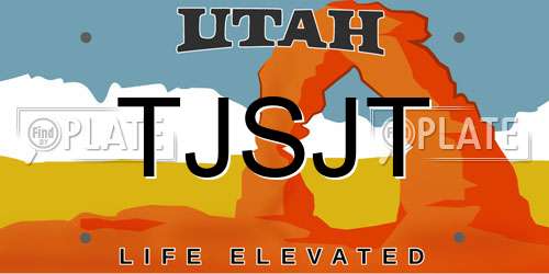 TJSJT Utah License Plate