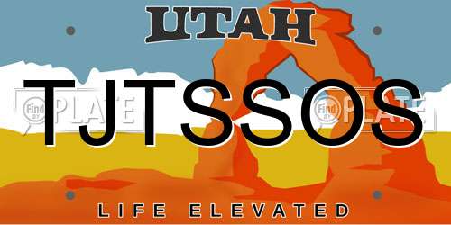 TJTSSOS Utah License Plate