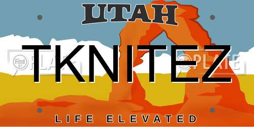 TKNITEZ Utah License Plate