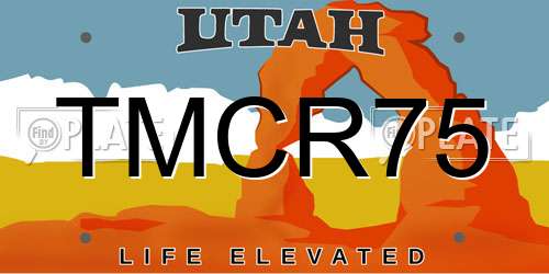 TMCR75 Utah License Plate