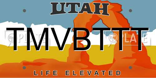 TMVBTTT Utah License Plate