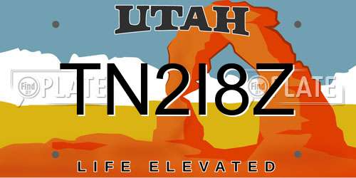 TN2I8Z Utah License Plate
