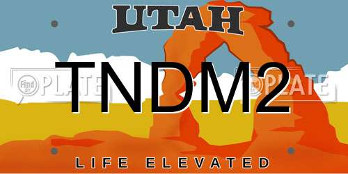 TNDM2 Utah License Plate