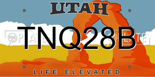 TNQ28B Utah License Plate