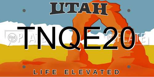 TNQE20 Utah License Plate