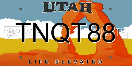 TNQT88 Utah License Plate