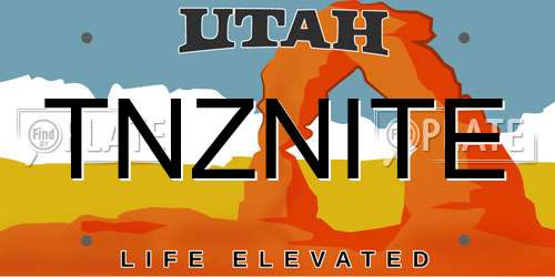 TNZNITE Utah License Plate