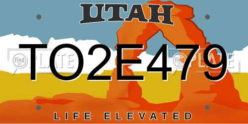 TO2E479 Utah License Plate