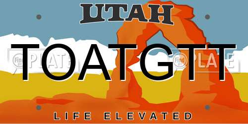 TOATGTT Utah License Plate