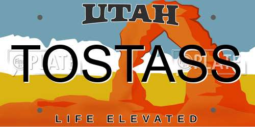 TOSTASS Utah License Plate