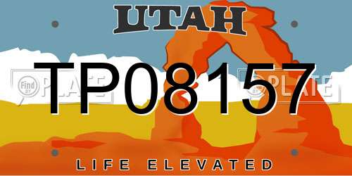 TP08157 Utah License Plate