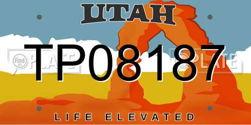 TP08187 Utah License Plate