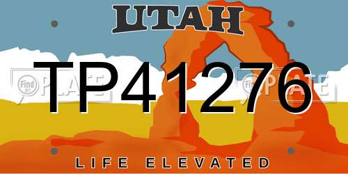 TP41276 Utah License Plate