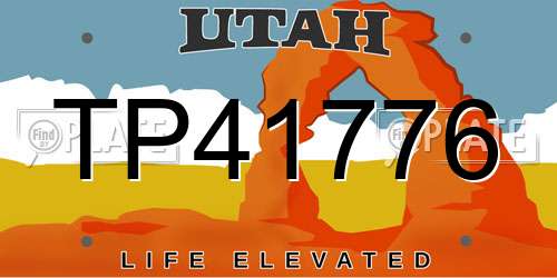 TP41776 Utah License Plate