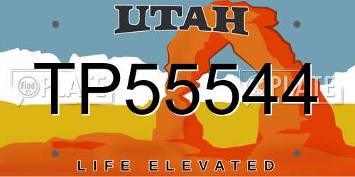 TP55544 Utah License Plate