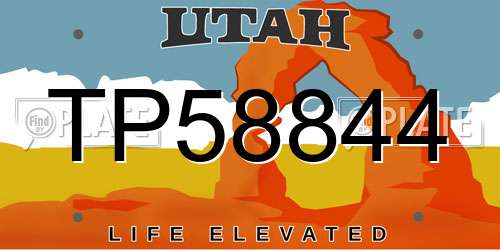 TP58844 Utah License Plate