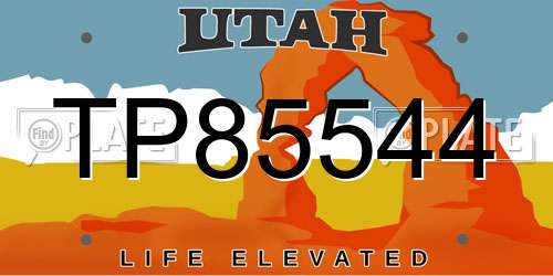 TP85544 Utah License Plate