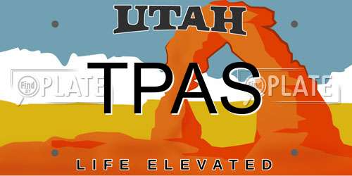 TPAS Utah License Plate