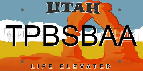 TPBSBAA Utah License Plate