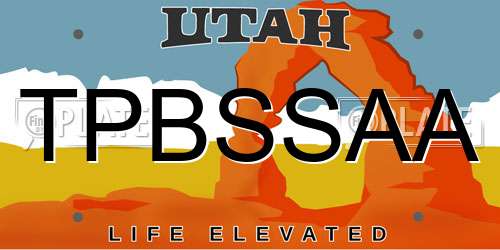 TPBSSAA Utah License Plate