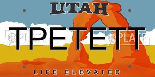 TPETETT Utah License Plate