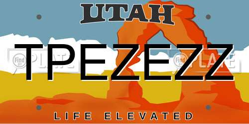 TPEZEZZ Utah License Plate