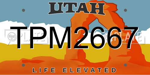 TPM2667 Utah License Plate