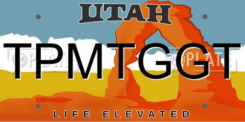 TPMTGGT Utah License Plate