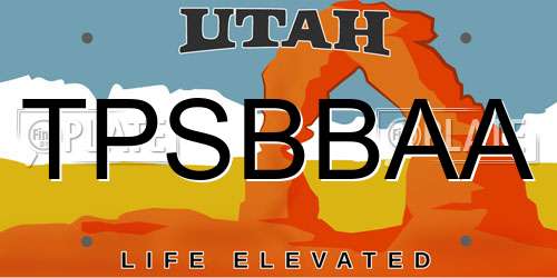 TPSBBAA Utah License Plate