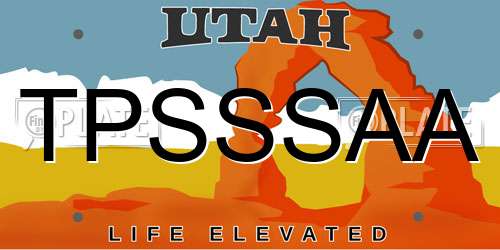 TPSSSAA Utah License Plate