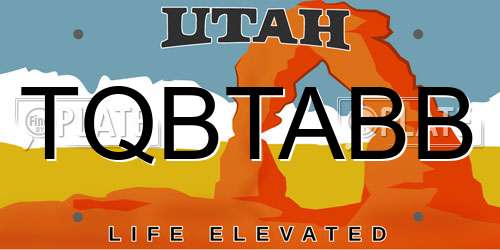 TQBTABB Utah License Plate